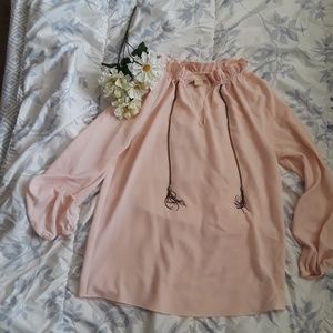 Michael Kors sheer blouse with tassels